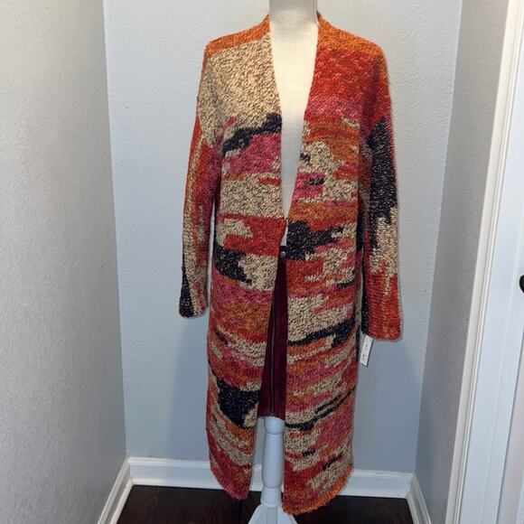 Free People On My Mind Long Line Open Front Cardigan- Size S - Picture 1 of 11
